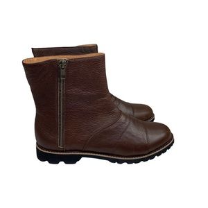 NEW L'Amour Des Pieds Rambert Espresso Brown Leather Booties Boots 10
